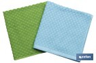 Pack 2 panos de cozinha | Medida 50 x 50 cm | Cor verde e azul | Modelo Merlot - Cofan