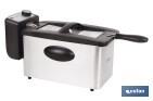 FREIDORA ELÉCTRICA | MODELO RIAZA | FABRICADA EN ACERO INOXIDABLE CEPILLADO | 2000 W | CAPACIDAD 3 L