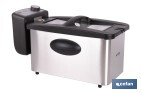 Electric deep fryer | Riaza Model | Stainless steel | 2,000W | 3-litre capacity - Cofan