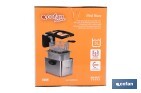 Freidora Eléctrica | Modelo Riaza | Fabricada en Acero Inoxidable cepillado | 2000 W | Capacidad 3 L - Cofan