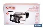 Freidora Eléctrica | Modelo Riaza | Fabricada en Acero Inoxidable cepillado | 2000 W | Capacidad 3 L - Cofan