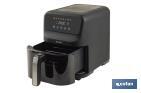 Freidora de Aire Digital de 5 Litros | Ventana de visualización con luz + pantalla táctil en color + rejilla para tostar pan | Bajo Consumo 1500W | 8 Programas - Cofan