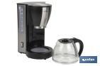 Macchina caffè americano | Modello Margot | Potenza: 870 W | Capacità: 10 tazze | Capacità: 1,25 L | Design pregiato ed elegante - Cofan