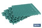 Carreau Alvéolé | Lot de 4 unités | Couleur Verte, Bleue, Gris Foncé ou Clair | Matériau PVC | Dimensions 33 x 33 x 2 cm - Cofan