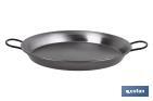 POLISHED STEEL PAELLA PAN | SPECIAL FOR INDUCTION HOBS | TRADITIONAL FORMAT | DESIGN WITH TWO HANDLES