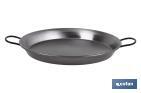 Polished steel paella pan | Special for induction hobs | Traditional format | Design with two handles - Cofan