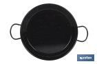 ENAMELLED STEEL PAELLA PAN SPECIAL FOR INDUCTION HOBS | TRADITIONAL FORMAT | DESIGN WITH TWO HANDLES