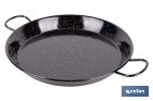 Enamelled steel paella pan special for induction hobs | Traditional format | Design with two handles - Cofan