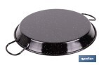 Enamelled steel paella pan special for induction hobs | Traditional format | Design with two handles - Cofan