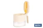 AZUCARERO O SALERO DE VIDRIO 380 ML CON TAPA | CUCHARILLA INCLUIDA | ADECUADA PARA AZÚCAR, SAL, CAFÉ, ESPECIAS