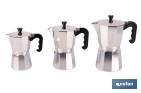 Cafetera italiana inducción | Material: aluminio | Mangos de nylon | Apta para todo tipo de fuegos | Disponible en diferentes capacidades - Cofan