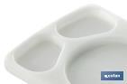 5 compartment serving platter | Size: 30 x 20 x 1.5cm | White - Cofan