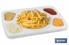 5 COMPARTMENT SERVING PLATTER | SIZE: 30 X 20 X 1.5CM | WHITE