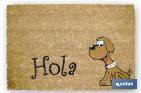 DOORMAT, FRINGED COIR (CAT HOLA)