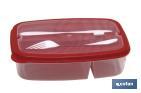 Rectangular lunch box with cutlery | 1.5-litre Capacity | Several Colours - Cofan