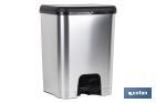CUBO DE BASURA CON PEDAL CLASS METALIZADO | CON CAPACIDAD PARA 26 LITROS | COLOR GRIS Y NEGRO