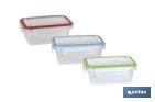 Rectangular Lunch Box | Lid in different colours | Suitable for microwave, freezer and dishwasher safe - Cofan