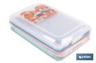 Pack de 4 fiambreras portaembutidos apilables | Tapa transparente | Conservación de alimentos | Medidas: 25 x 17 x 3 cm - Cofan