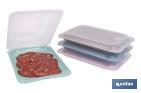 PACK DE 4 FIAMBRERAS PORTAEMBUTIDOS APILABLES | TAPA TRANSPARENTE | CONSERVACIÓN DE ALIMENTOS | MEDIDAS: 25 X 17 X 3 CM