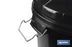 Waste bin with lid and metal handles | Capacity: 100 litres | Material: polypropylene | Black - Cofan