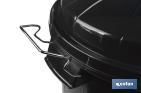 Waste bin with lid and metal handles | Capacity: 100 litres | Material: polypropylene | Black - Cofan