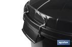 Waste bin with lid and metal handles | Capacity: 100 litres | Material: polypropylene | Black - Cofan