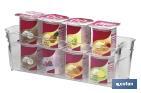 Organizador para alimentos en el frigorífico | Diferentes Medidas | Maximiza espacios en su refrigerador - Cofan