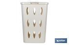 White/Brown Laundry Hamper Basket - Cofan