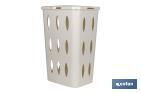 White/Brown Laundry Hamper Basket - Cofan