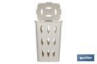 White/Brown Laundry Hamper Basket - Cofan