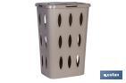 White/Brown Laundry Hamper Basket - Cofan