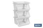 3-tier vegetable rack | White | Size: 62 x 39 x 32cm - Cofan