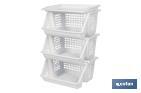 3-tier vegetable rack | White | Size: 62 x 39 x 32cm - Cofan