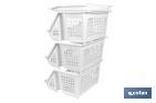 3-tier vegetable rack | White | Size: 62 x 39 x 32cm - Cofan