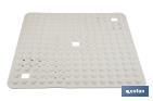 Square shower mat | Suitable for shower tray or bathtub | Non-slip mat | Available in various colours | Size: 60 x 60cm - Cofan