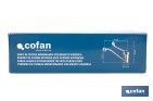 Grifo de cocina monomando con maneta higiénica | Adecuado para hostelería y centros sanitarios | Acabado cromado - Cofan
