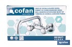 Grifo mezclador de pared con acabado cromado | Adecuado para cocina y lavadero | Disponible en diferentes distancias entre ejes - Cofan