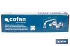 Grifo mezclador de pared con acabado cromado | Adecuado para cocina y lavadero | Disponible en diferentes distancias entre ejes - Cofan
