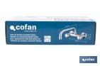 Grifo mezclador de pared con acabado cromado | Adecuado para cocina y lavadero | Disponible en diferentes distancias entre ejes - Cofan