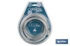 Shower hose | PVC | Silver Colour | Brass fittings | Length: 1.5 | Universal thread of 1/2" - Cofan