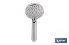 Chrome-plated hand-held shower head | 3 spray modes with water-saving system | Size: 23 x 10cm - Cofan