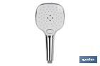 Chrome-plated hand-held shower head | White | 3 spray modes | Size: 24.5 x 12cm - Cofan