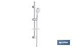 SHOWER KIT WITH SLIDING BAR | 3 PIECES | 5 SPRAY MODES | WHITE | CHROME-PLATED ABS
