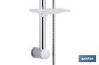 Shower kit with sliding rail | 3 Pieces | 5 spray modes | White | Chrome-plated ABS - Cofan