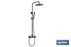 Shower column with mixer tap | Black | With water-saving filter - Cofan