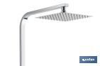 Thermostatic shower column | Square overhead shower head | Adjustable in height - Cofan