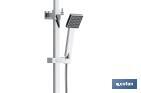 Thermostatic shower column | Square overhead shower head | Adjustable in height - Cofan