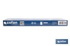 Shower column with single-handle tap | Square overhead shower head | Adjustable in height - Cofan