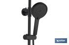 Extensible shower column with thermostatic mixer tap | Bathroom fitting with matt black finish - Cofan