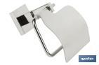 Toilet paper holder | Marvao Model | 304 stainless steel | Polished finish | Size: 15.4 x 14.4 x 7.5cm - Cofan